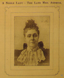 Jane Arthur portrait from her obituary 1907
